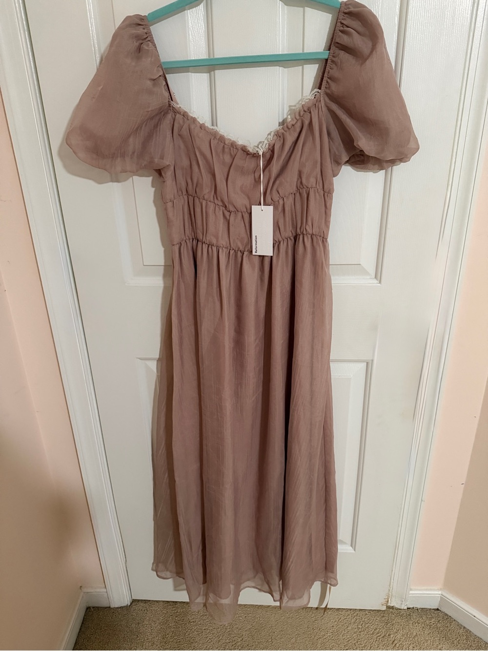 Reformation Mayme Dress | pink maxi dress size 6